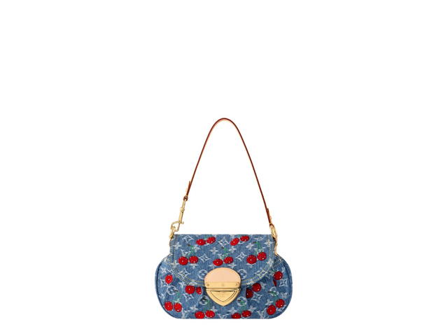 Louis Vuitton Louis Vuitton X Murakami Sunset Bag In Monogram Cherry Denim With Gold Hardware Denim - view 1