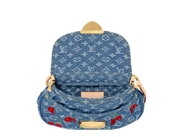 Louis Vuitton Louis Vuitton X Murakami Sunset Bag In Monogram Cherry Denim With Gold Hardware Denim - view 3
