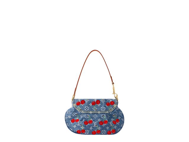 Louis Vuitton Louis Vuitton X Murakami Sunset Bag In Monogram Cherry Denim With Gold Hardware Denim - view 4