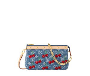 Buy Louis Vuitton X Murakami Pochette Accessoires In Monogram Cherry Denim With Gold-Toned Hardware Monogram Denim at Sasom – Authentic and Ready to Ship