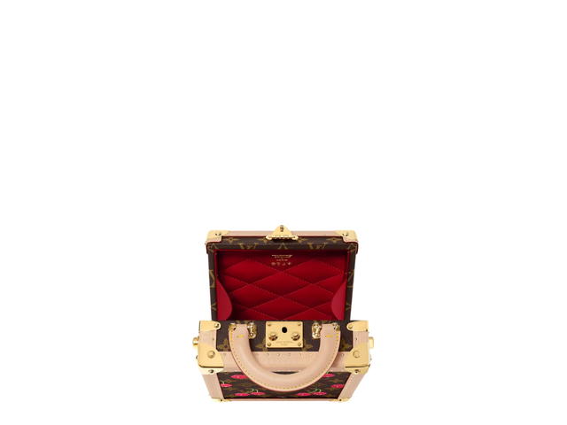 Louis Vuitton Louis Vuitton x Takashi Murakami Mini Square Trunk Cherry In Gold-Toned Hardware With Brown - view 2