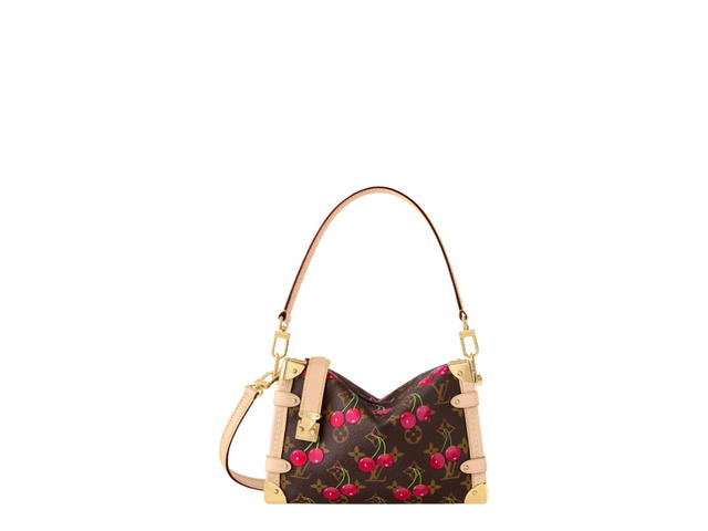 Louis Vuitton Louis Vuitton x Takashi Murakami Side Trunk MM In Brown Monogram Cherry Canvas With Gold Hardware - view 1