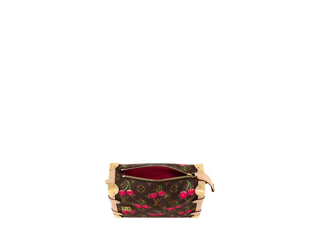 Louis Vuitton Louis Vuitton x Takashi Murakami Side Trunk MM In Brown Monogram Cherry Canvas With Gold Hardware - view 2