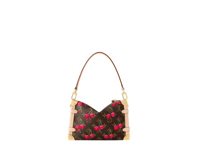 Louis Vuitton Louis Vuitton x Takashi Murakami Side Trunk MM In Brown Monogram Cherry Canvas With Gold Hardware - view 3