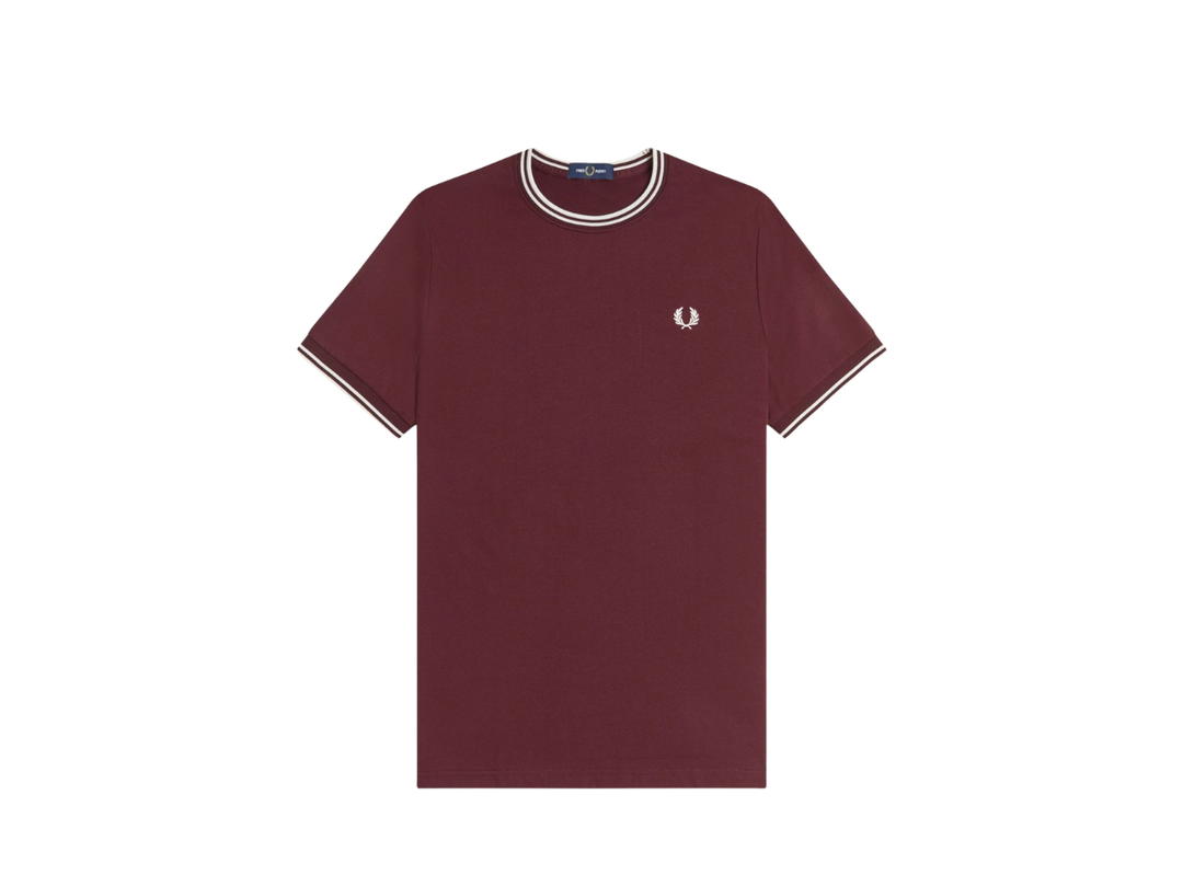 Fred Perry Fred Perry Twin Tipped T-Shirt Oxblood