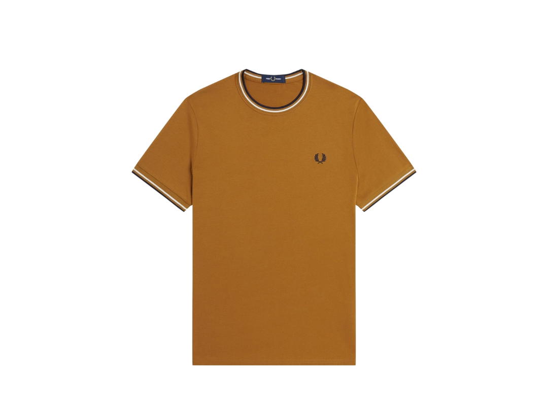 Fred Perry Fred Perry Twin Tipped T-Shirt Caramel