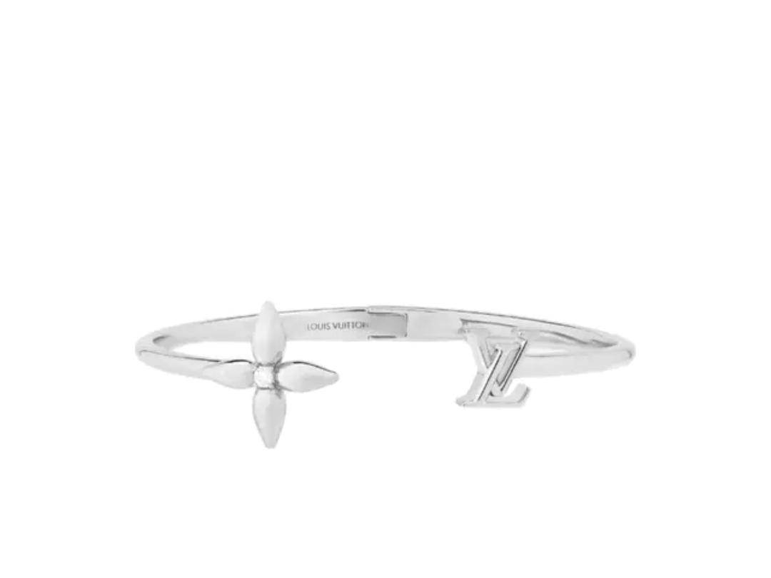 Louis Vuitton Louis Vuitton Louisette Signature Bracelet Palladium