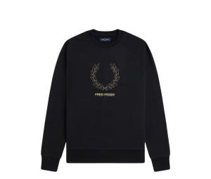 Buy Fred Perry Outline Lrl Wrth Sweats Deep Black at Sasom – Authentic and Ready to Ship