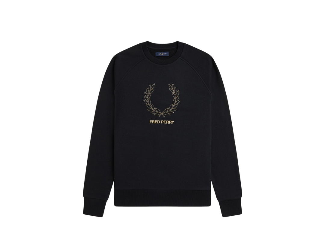 Fred Perry Fred Perry Outline Lrl Wrth Sweats Deep Black