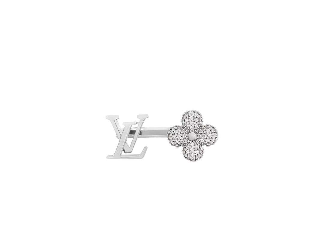 Louis Vuitton Louis Vuitton Louisette Signature Strass Ring Silver