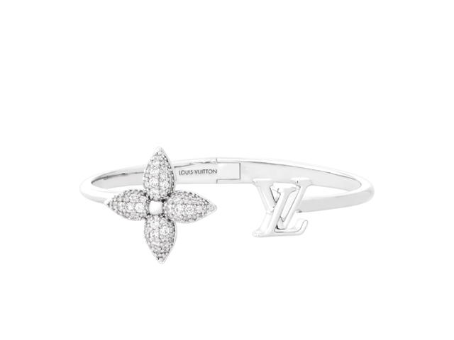 Louis Vuitton Louis Vuitton Louisette Signature Strass Bracelet Silver - view 1