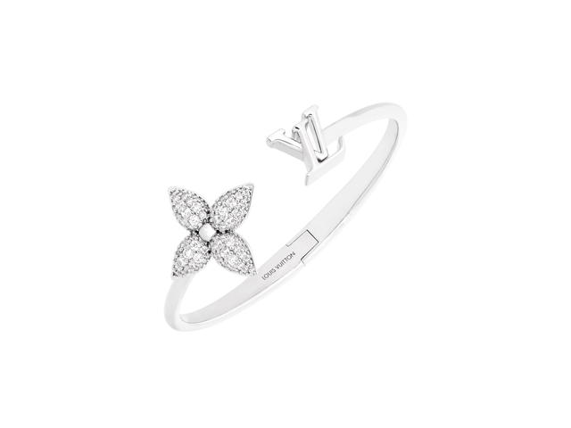 Louis Vuitton Louis Vuitton Louisette Signature Strass Bracelet Silver - view 2