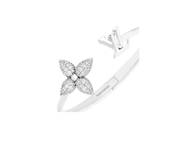 Louis Vuitton Louis Vuitton Louisette Signature Strass Bracelet Silver - view 3