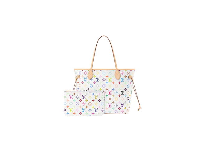 Louis Vuitton Louis Vuitton Neverfull MM White - view 3