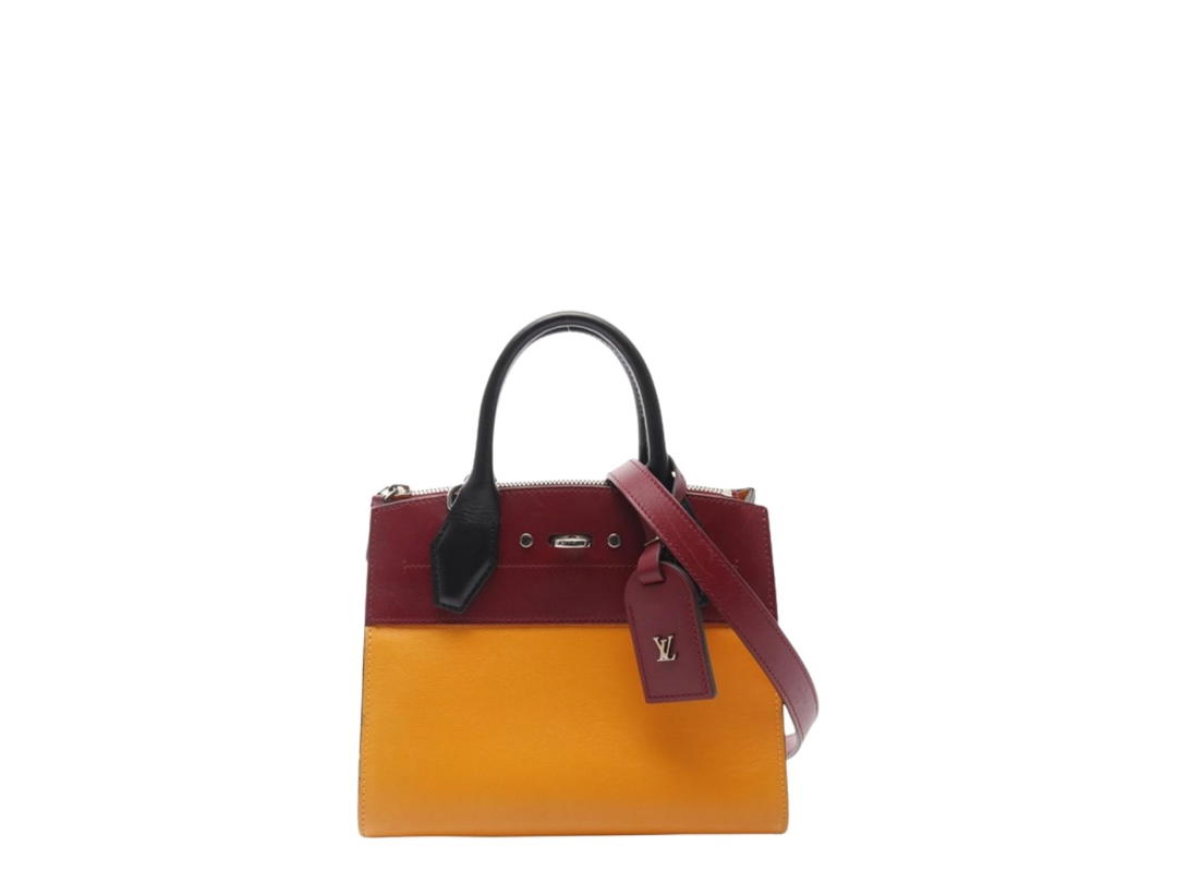 Louis Vuitton Louis Vuitton Mini City Steamer Two-Way Handbag Yellow Brown