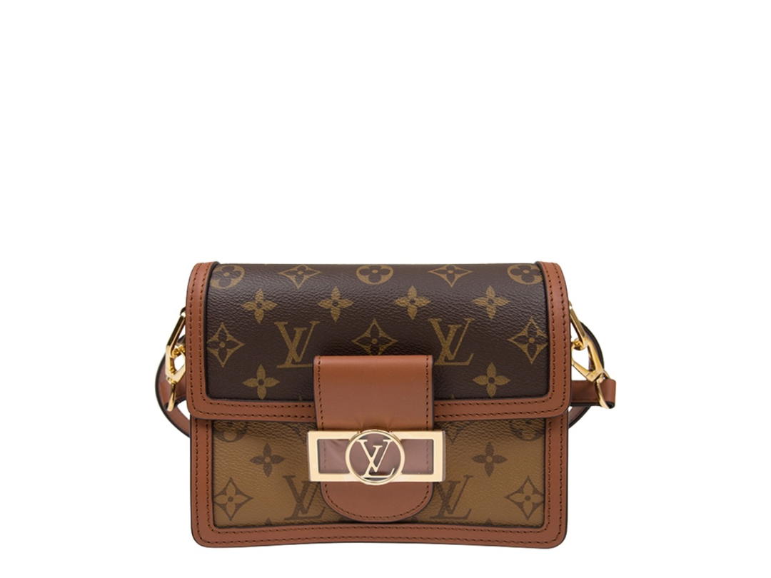 Louis Vuitton Louis Vuitton Mini Dauphine Monogram Reverse Canvas Shoulder Bag Brown
