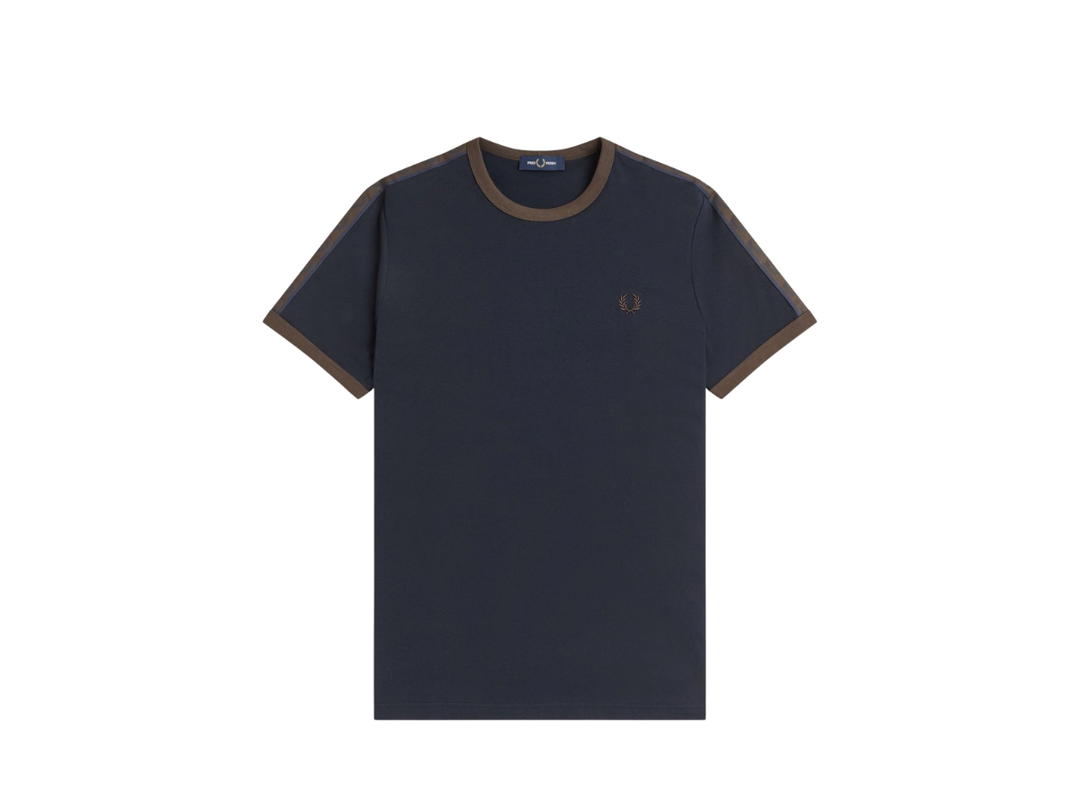 Fred Perry Fred Perry Contrast Tape Ringer T-Shirt Navy