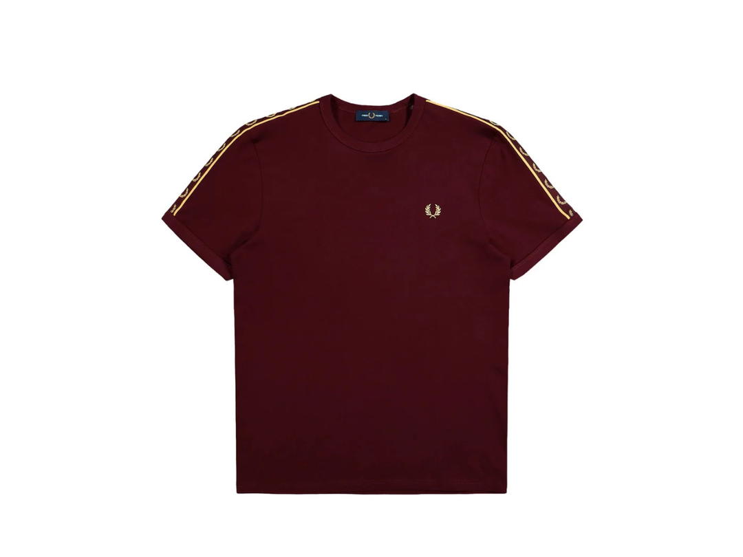 Fred Perry Fred Perry Contrast Tape Ringer T-Shirt Red