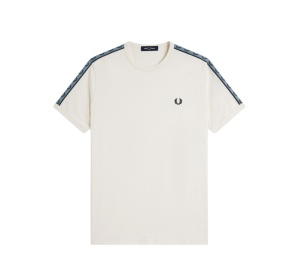 Buy Fred Perry Contrast Tape Ringer T-Shirt Ecru (W) at Sasom – Authentic and Ready to Ship