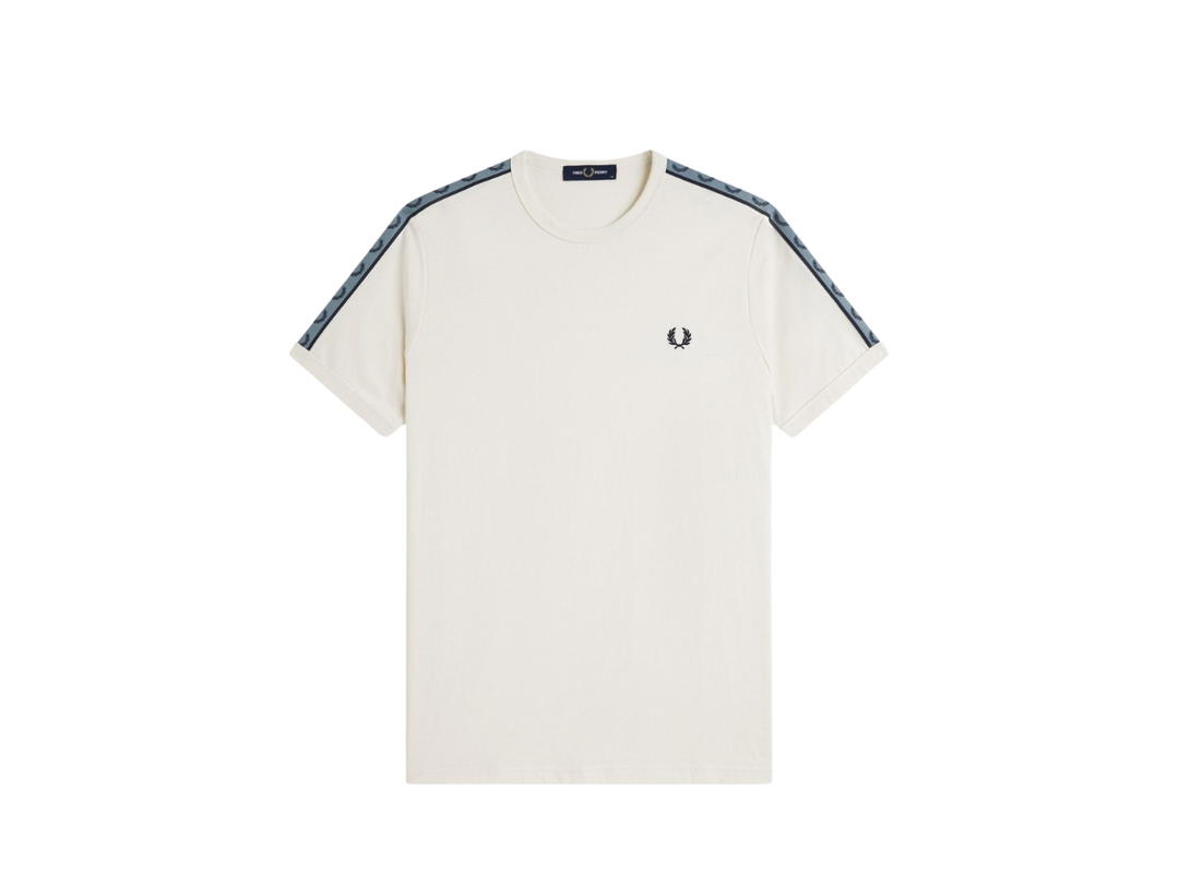 Fred Perry Fred Perry Contrast Tape Ringer T-Shirt Ecru (W)