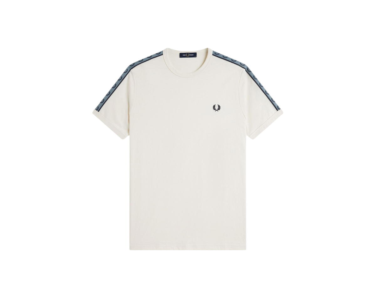 Fred Perry Fred Perry Contrast Tape Ringer T-Shirt Ecru (W)