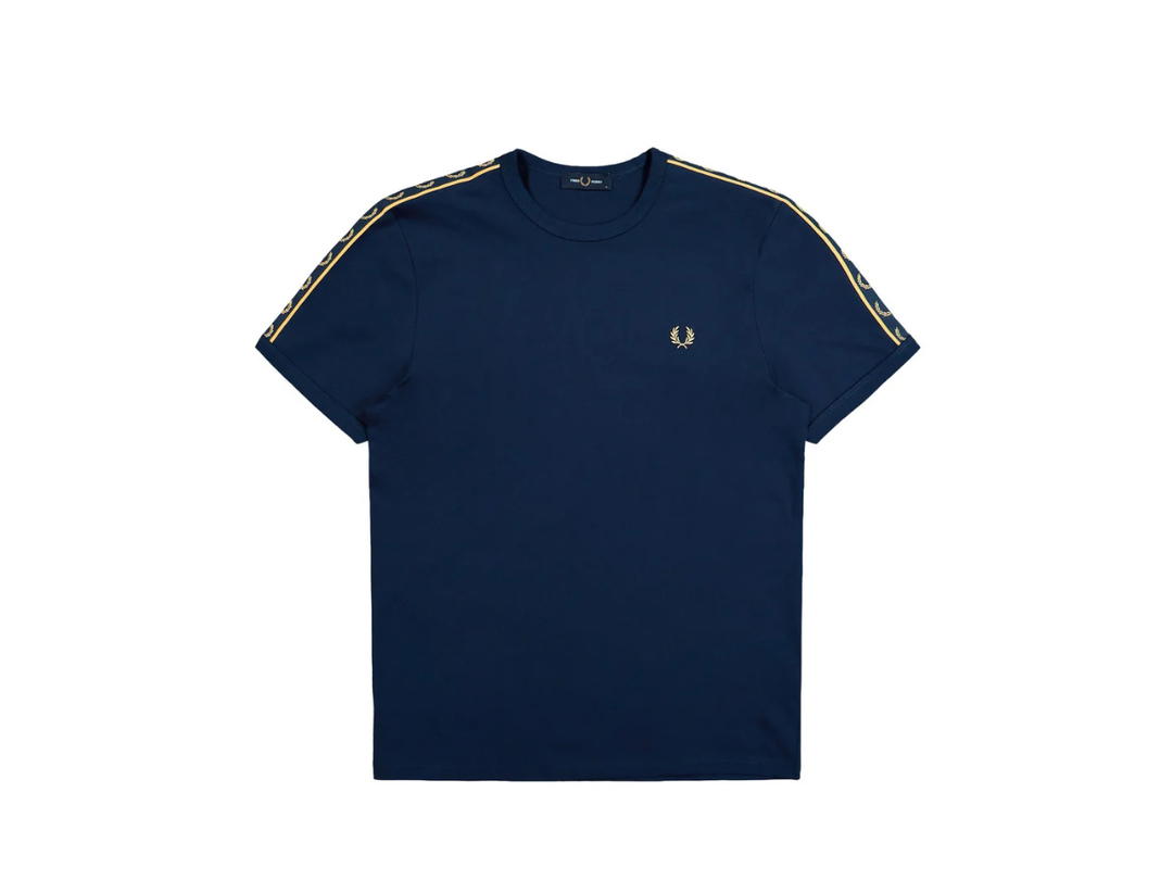 Fred Perry Fred Perry Contrast Tape Ringer T-Shirt Tennis Blue