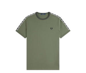 Buy Fred Perry Contrast Tape Ringer T-Shirt Laurel Wreath Green at Sasom – Authentic and Ready to Ship