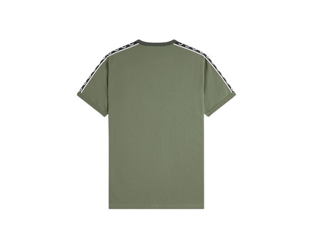 Fred Perry Fred Perry Contrast Tape Ringer T-Shirt Laurel Wreath Green - view 2