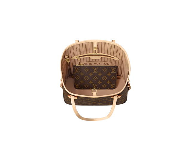 Louis Vuitton Louis Vuitton Neverfull PM Beige  Beige Brown - view 2