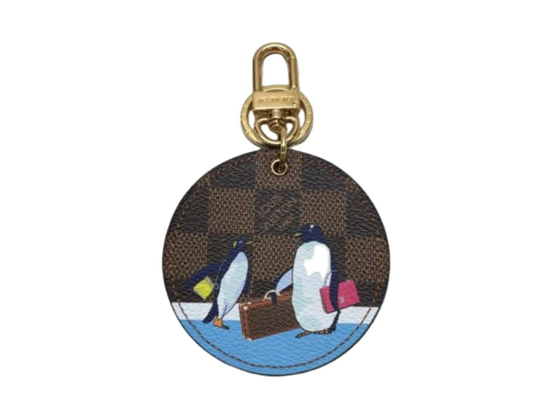 Louis Vuitton Louis Vuitton Portecle Illustré Penguin Damier Ebene Brown