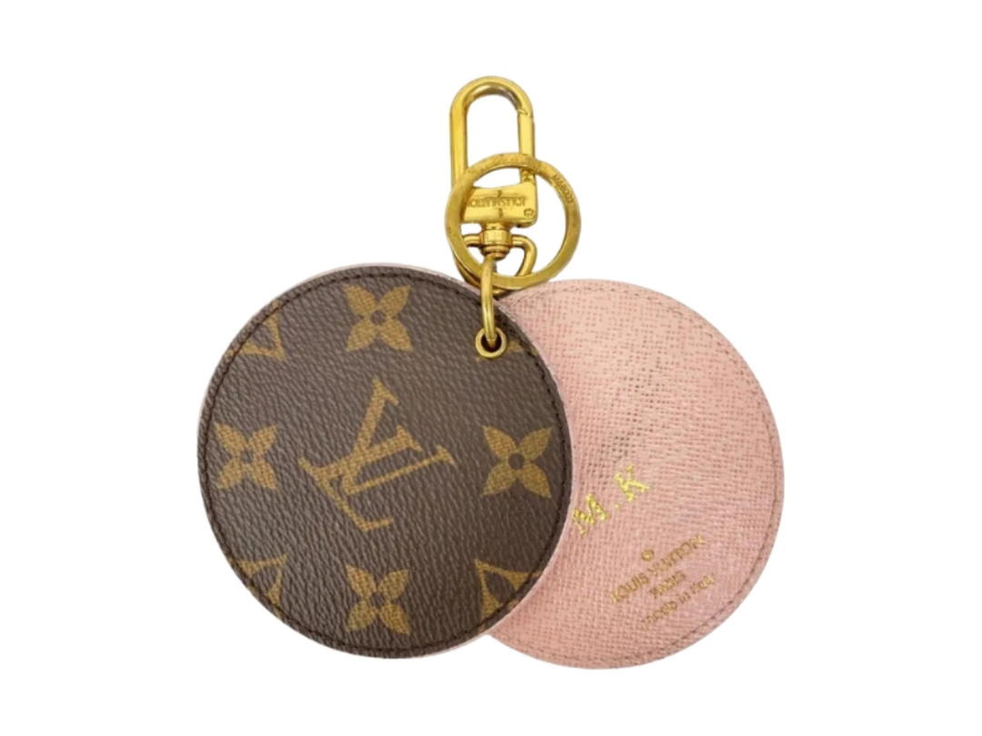 Louis Vuitton Louis Vuitton Keychain Monogram Bag Charm Mirror Brown Pink Ladies