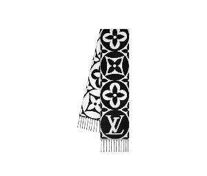 Buy Louis Vuitton LV Medallion Scarf Noir at Sasom – Authentic and Ready to Ship