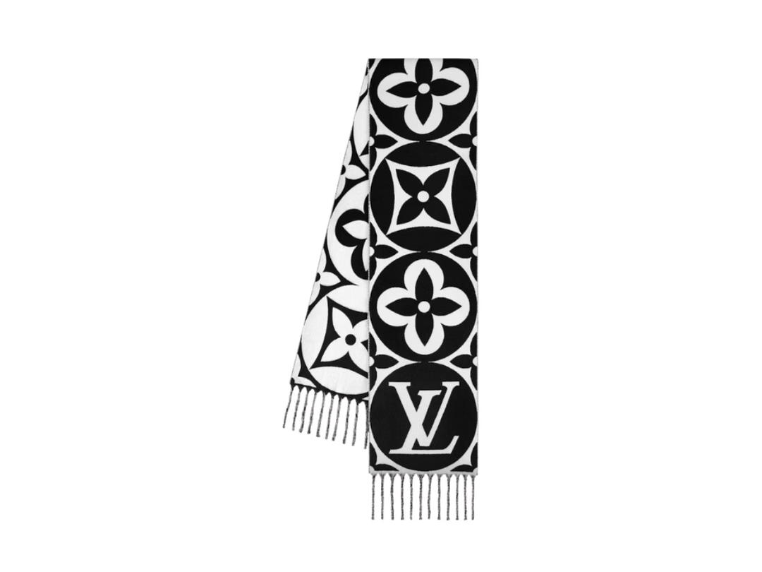 Louis Vuitton Louis Vuitton LV Medallion Scarf Noir