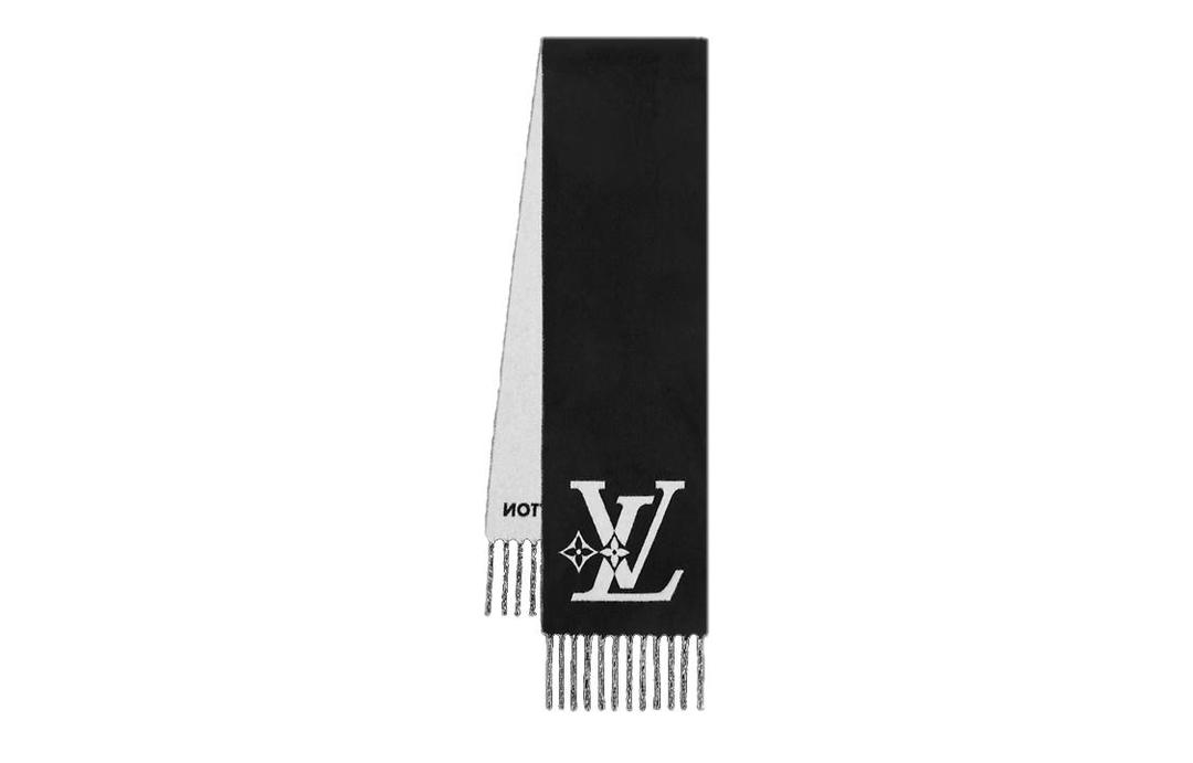 Louis Vuitton Louis Vuitton Knit Scarves Unisex Black White
