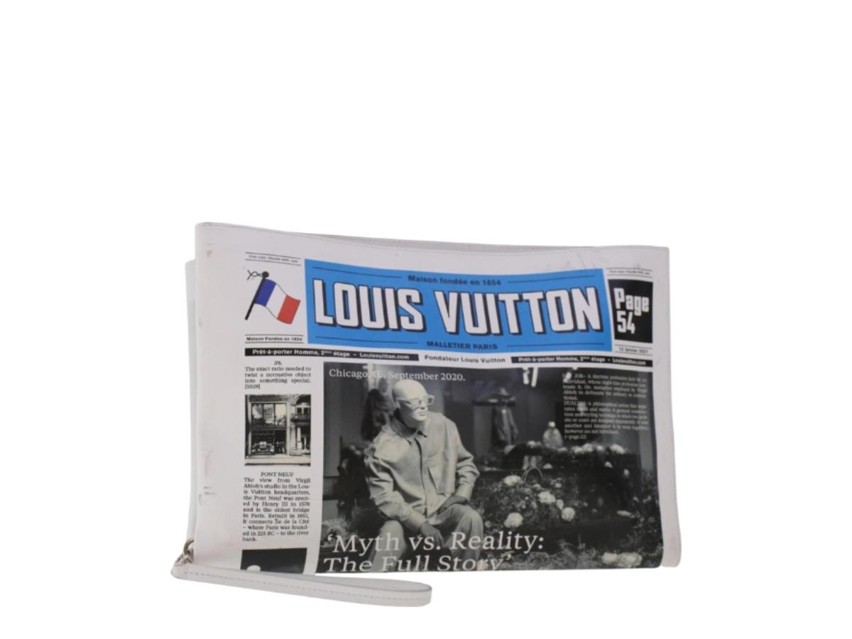 Louis Vuitton Louis Vuitton Newspaper Clutch White