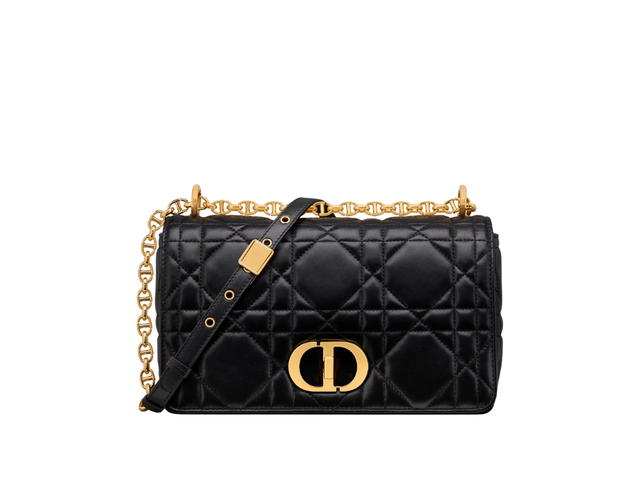 Dior Dior Medium Soft Dior Caro Bag Black Macrocannage - view 1
