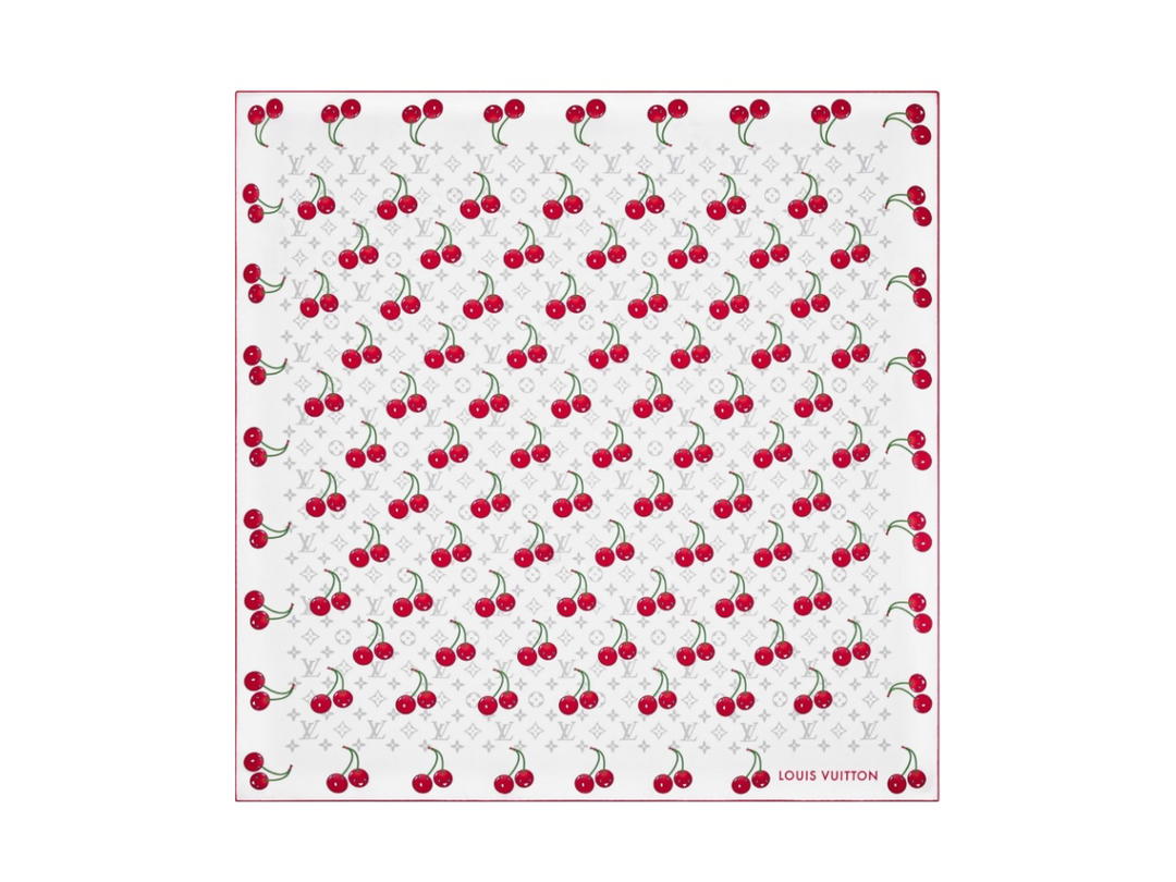 Louis Vuitton Louis Vuitton X Murakami Square Fabric Monogram Cerise 90 Model White