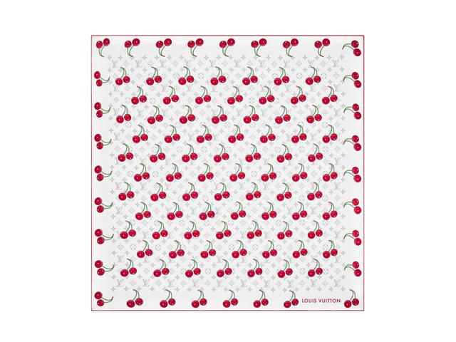 Louis Vuitton Louis Vuitton X Murakami Square Fabric Monogram Cerise 90 Model White - view 1