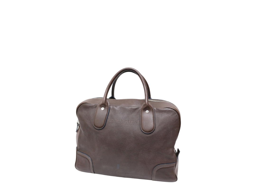 Louis Vuitton Louis Vuitton Marron Fonce Siwa Leather Soft Briefcase Brown