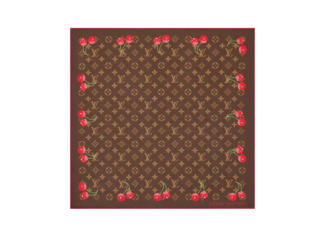 Louis Vuitton Louis Vuitton X Murakami Square Fabric Monogram Cerise 55 Model Brown