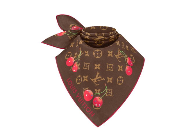 Louis Vuitton Louis Vuitton X Murakami Square Fabric Monogram Cerise 55 Model Brown - view 2