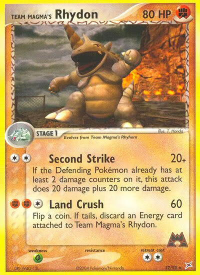 Pokemon Pokemon Team Magma's Rhydon [MA 22/95] EX "Team Magma vs Team Aqua" [ReverseHolo] (EN)