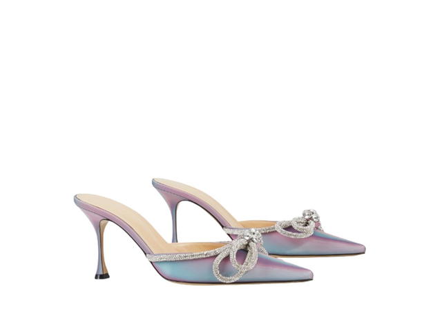Mach & Mach Mach & Mach Double Bow Embellished Mules Led Pink - view 2