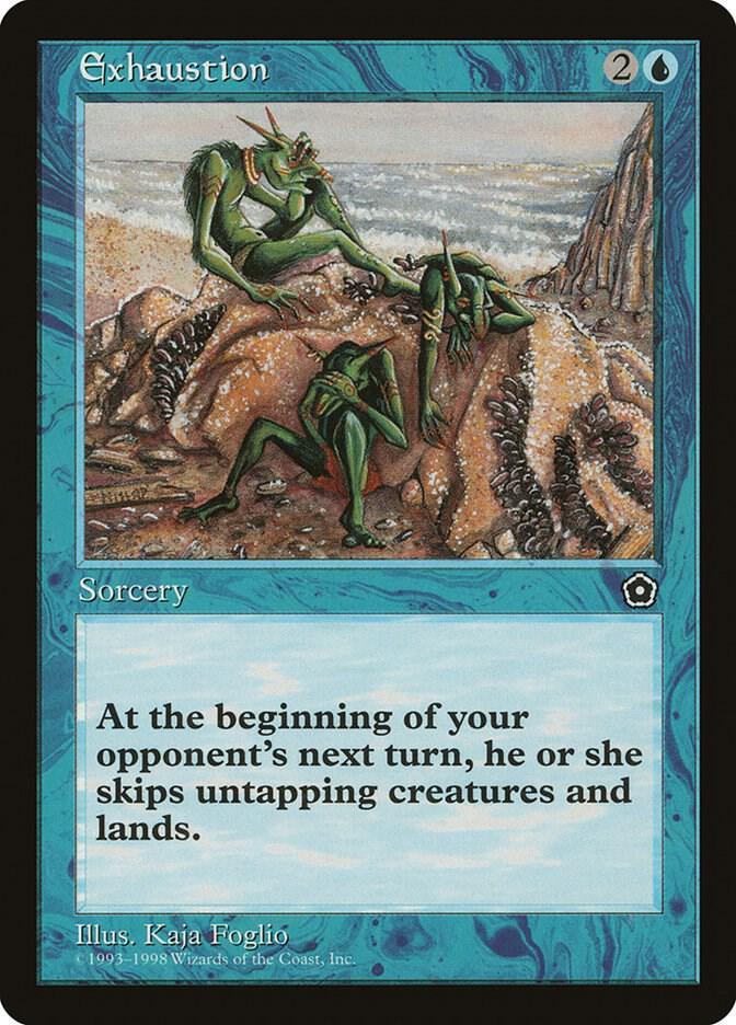 Magic The Gathering Magic The Gathering Exhaustion Rare - Portal Second Age