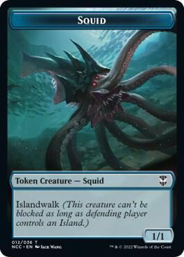 Magic The Gathering Magic The Gathering Squid The Monarch Double-Sided Token Token [12 // 13] - Commander: Streets of New Capenna