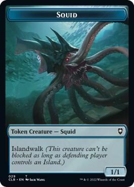 Magic The Gathering Magic The Gathering Squid Copy Double-Sided Token Token [29 // 19] - Commander Legends: Battle for Baldur's Gate