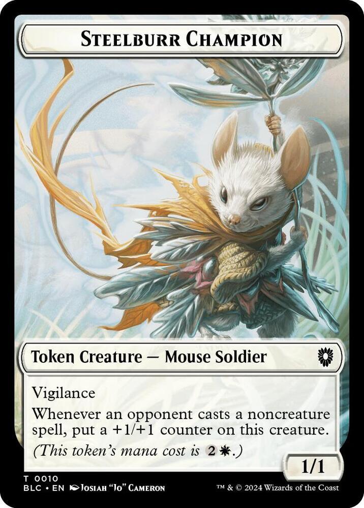 Magic The Gathering Magic The Gathering Steelburr Champion Squid Double-Sided Token Token [10 // 17] - Commander: Bloomburrow