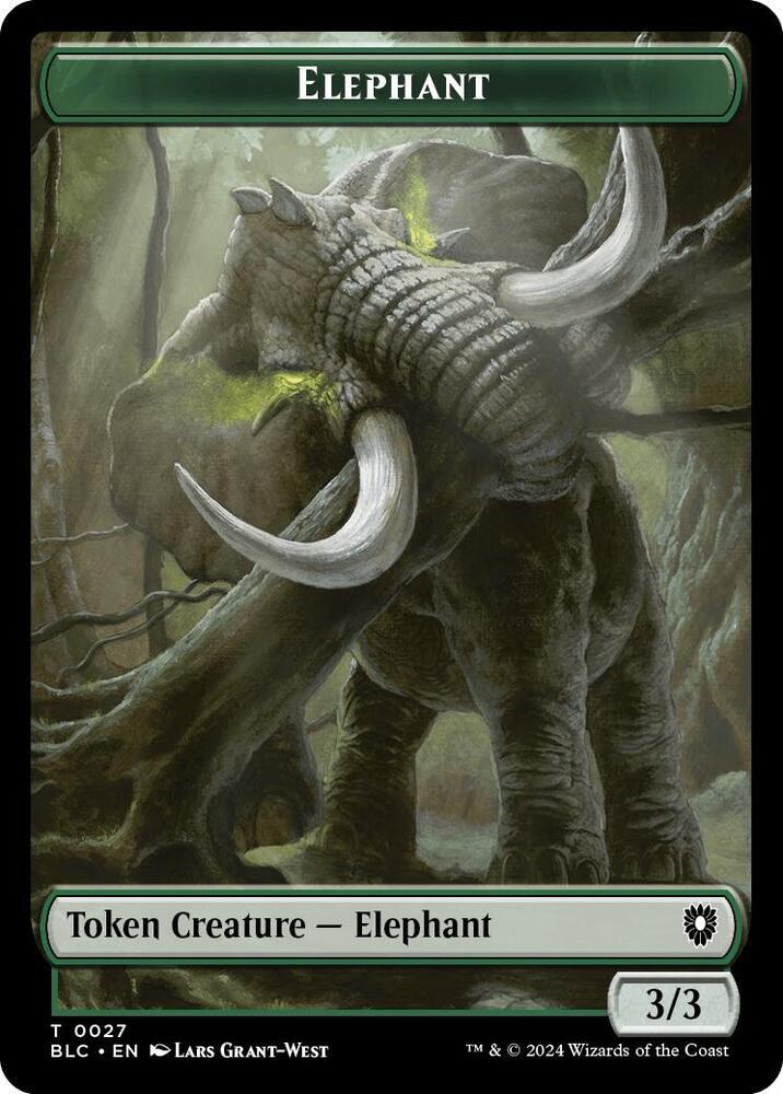 Magic The Gathering Magic The Gathering Elephant Squid Double-Sided Token Token [27 // 17] - Commander: Bloomburrow