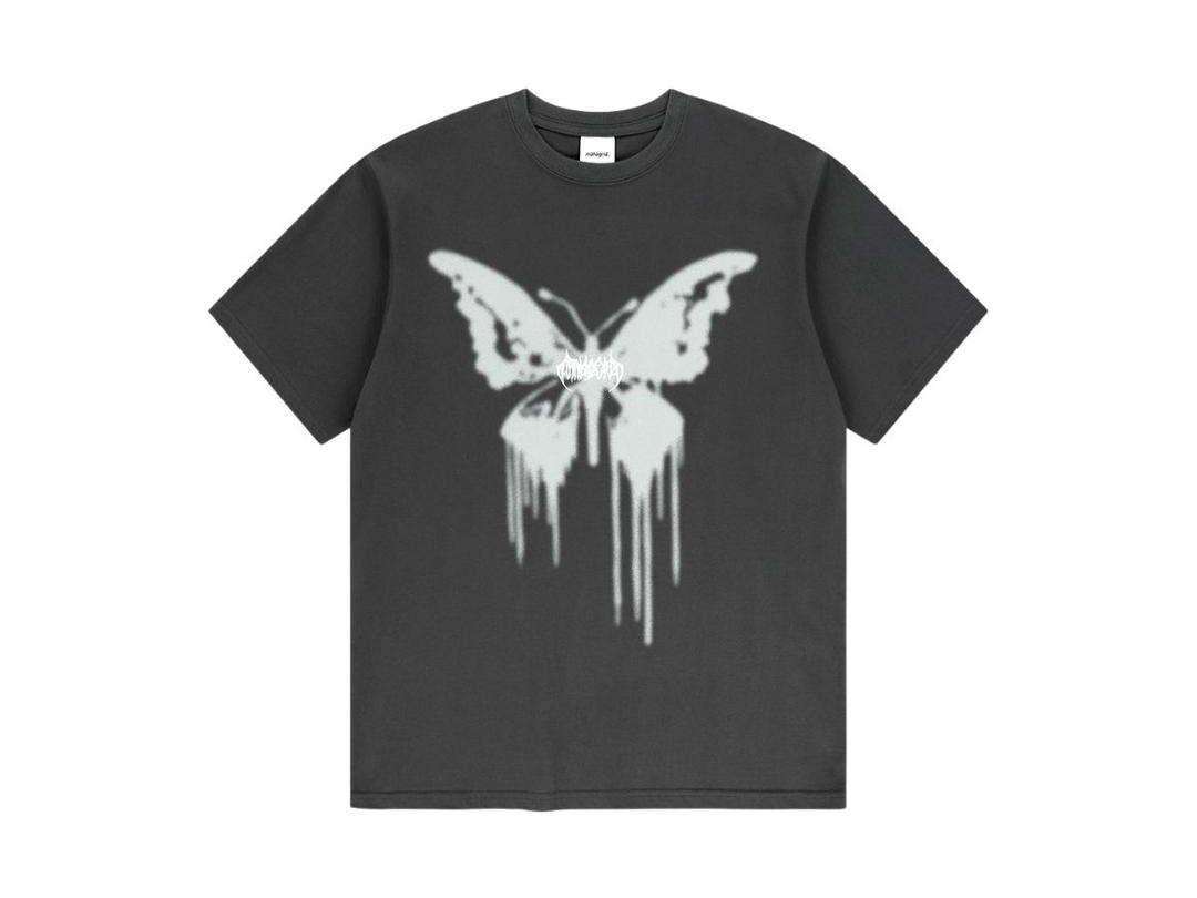 Mahagrid Mahagrid Butterfly Goth Tee Charcoal