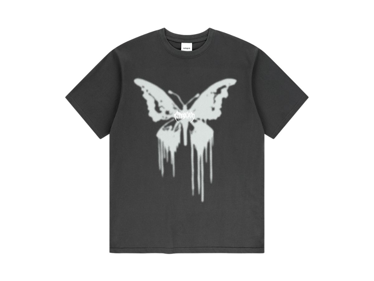 Mahagrid Mahagrid Butterfly Goth Tee Charcoal